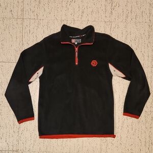 Ocean Pacific Fleece Embroidered 1/4 Zip Spell Out Collared Sweater Vintage 90s